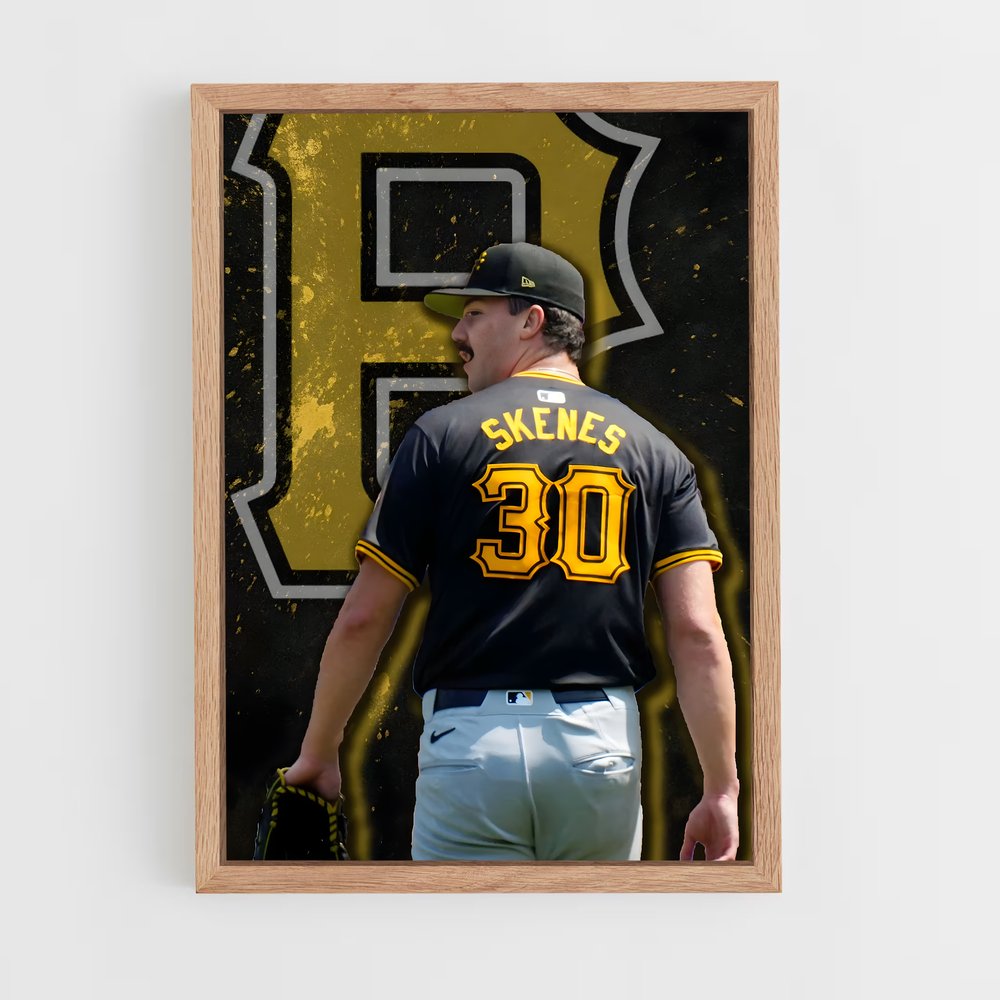 Poster Paul skenes – affiche Baseball (vue 4)